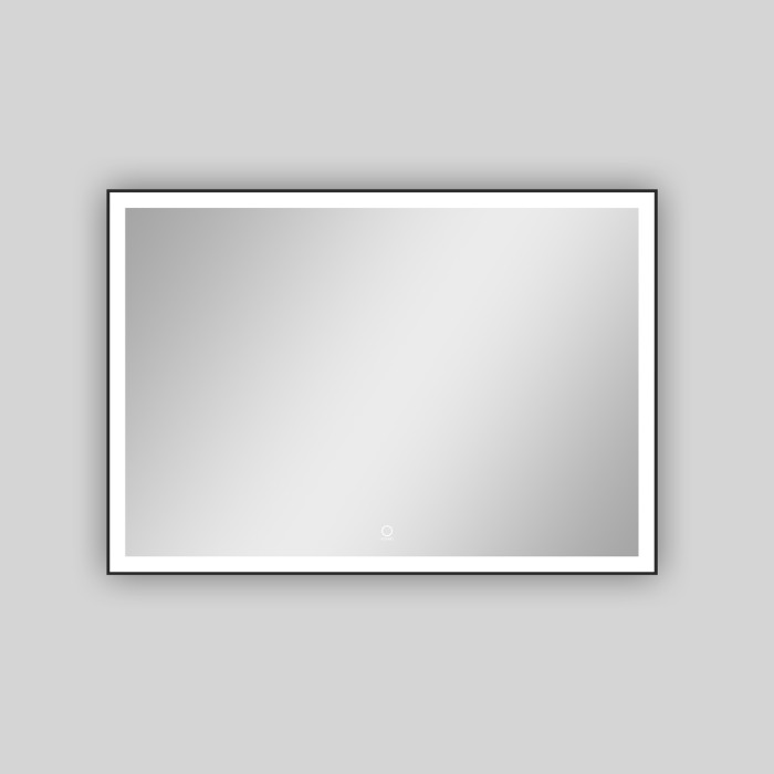 Зеркало 1000х700 подогрев, сенсорный выключатель с функцией диммера, в алюминиевом корпусе черного цвета, Azario Ника - AZ-Z-059WHCS