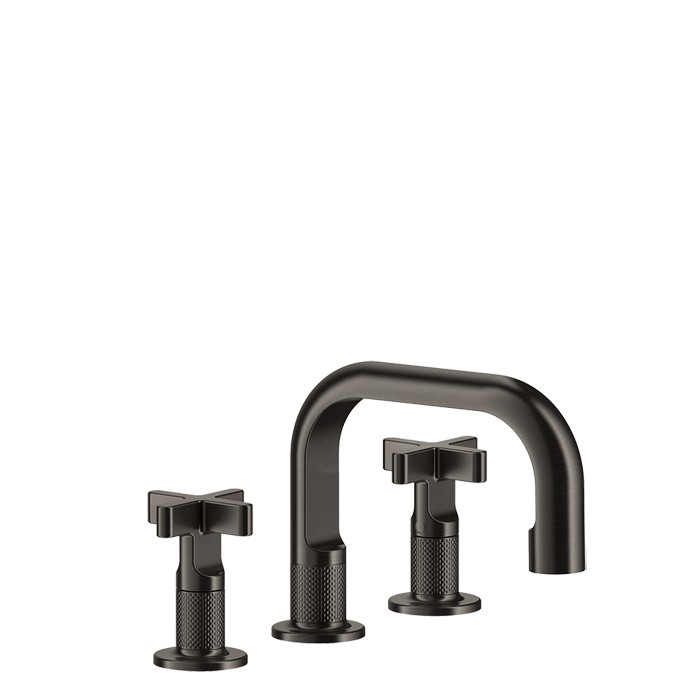 Смеситель для раковины на 3 отверстия, без донного клапана, Gessi Inciso, black xl арт. 58112#299