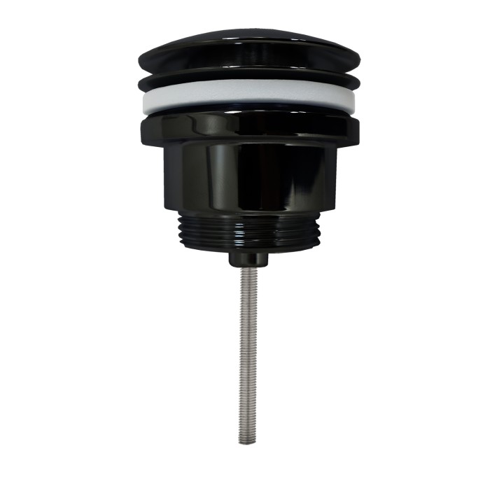 Донный клапан для раковины, CLIC-CLAC, 1 1/4, латунь, черный Azario, Basic - AZ-105-BL