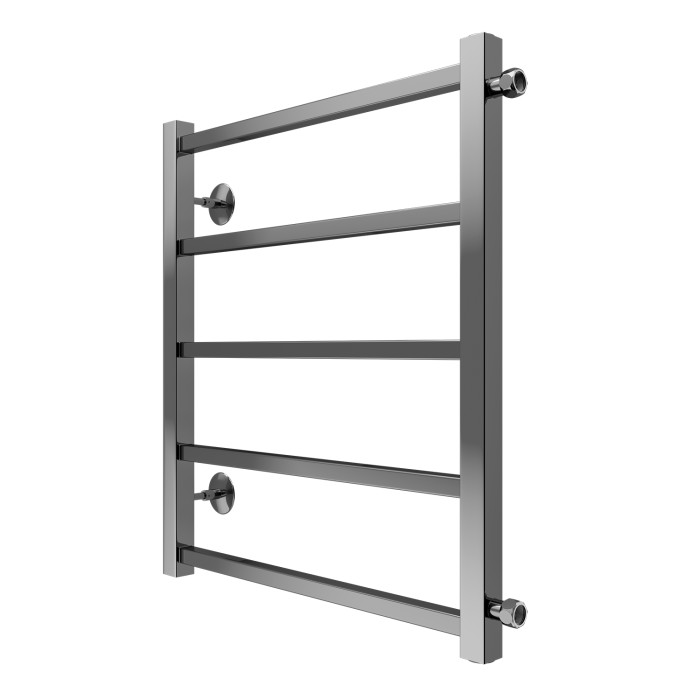 Полотенцесушитель водяной 500/600 квадрат, 5 секций, боковое подключение, 3/4", хром, Ancona Azario - AZ71556