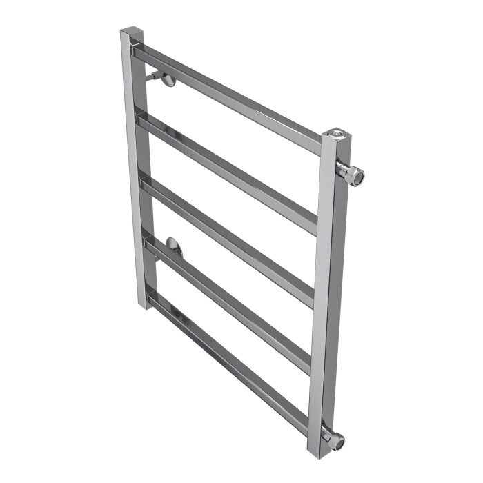 Полотенцесушитель водяной 500/600 квадрат, 5 секций, боковое подключение, 3/4", хром, Ancona Azario - AZ71556