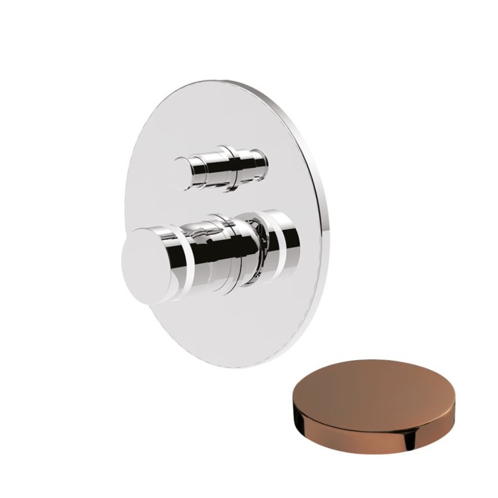 Внешняя часть для встраиваемого смесителя для душа с дивертером, Giulini My ring, розовое золото арт. MR0063EPRG