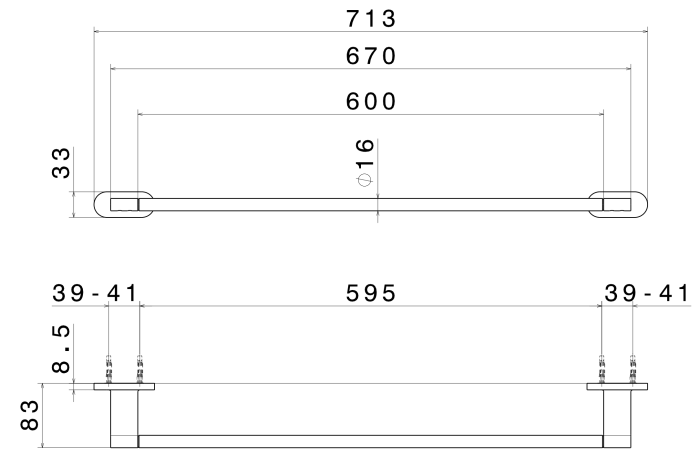 Полотенцедержатель Newform Round Accessories 60см цвет PVD Brushed copper bronze арт. 67229.59.067