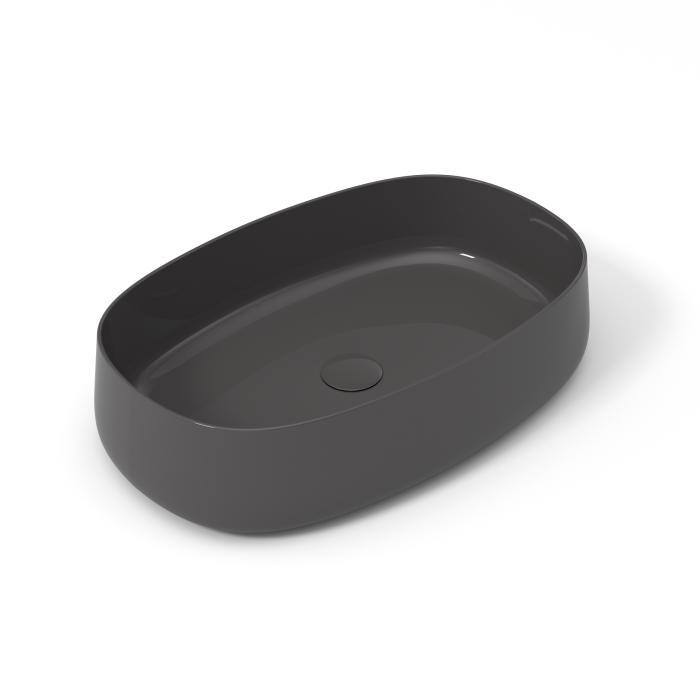 Накладная раковина 60x40x15 см, Olympia ceramica Wave, серый глянцевый арт. WAV42RE60006