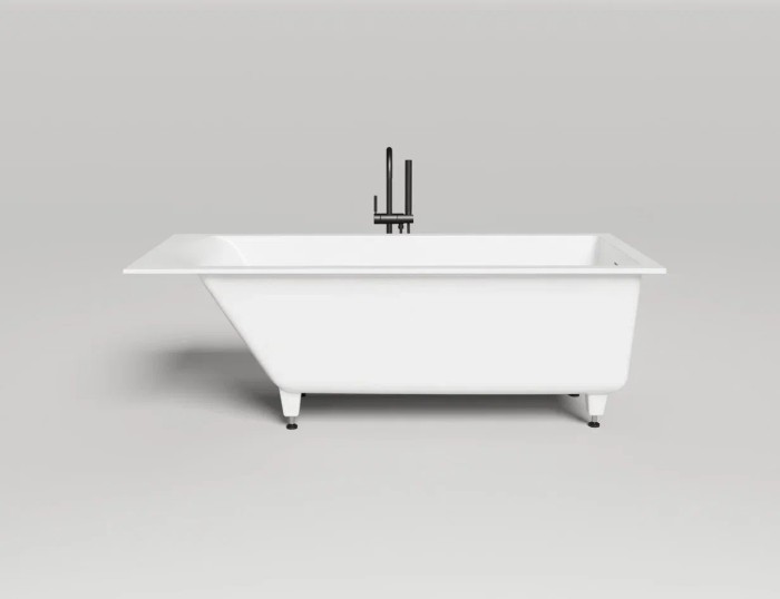 Ванна встраиваемая 169,8x75, матовая, Salini CASCATA KIT арт. 104313MRF