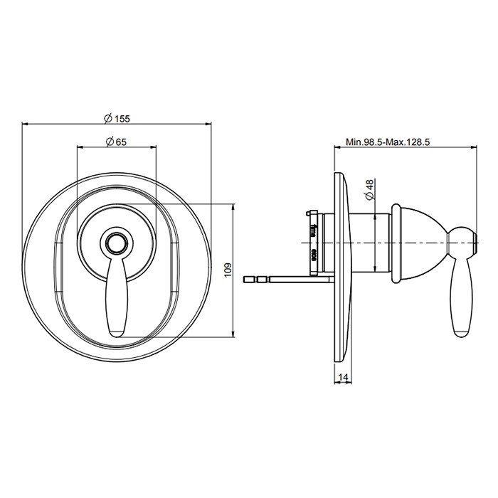 Fima Carlo Frattini Смеситель для душа, встраиваемый, Olivia, F5009X1OR цвет: золото
