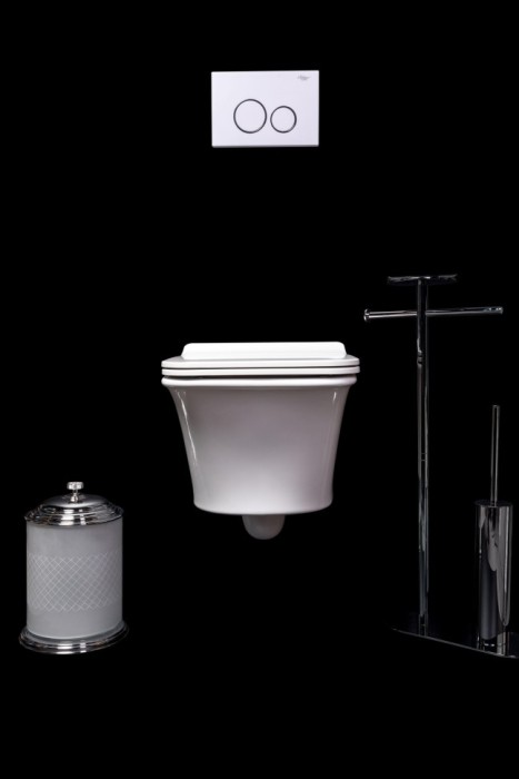 Подвесной унитаз glossy white, Boheme Mirage - 965-W