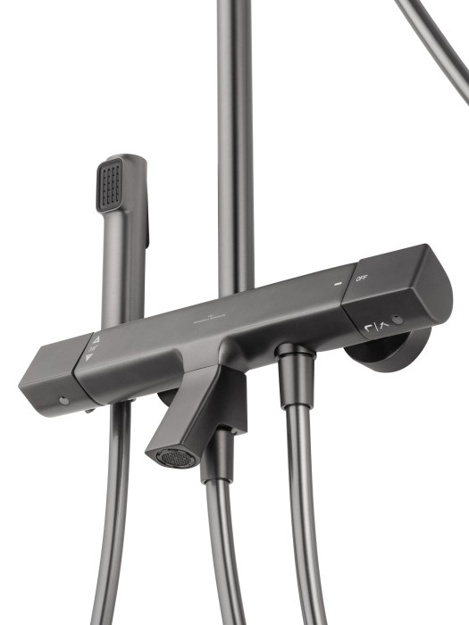 Душевая система с термостатом, Wonzon & Woghand The one, WW-B3094-BGG цвет: графит