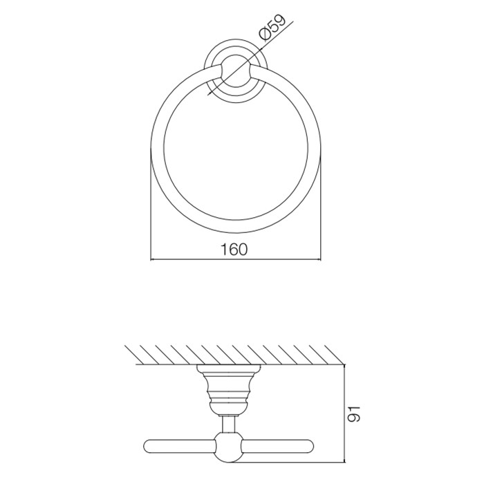 Fima Carlo Frattini Полотенцедержатель-кольцо, подвесной, Accessori, F6062/1OR цвет: золото