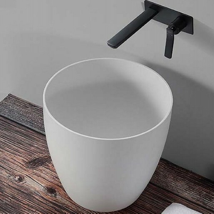 Раковина чаша круглая white d39 h40, Boheme Corian - 884-39