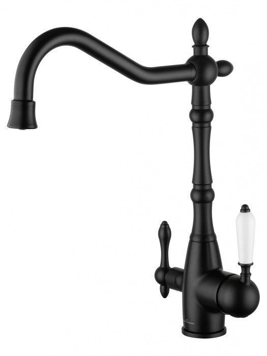 Смеситель для кухни c подключением фильтра, Wonzon &amp; Woghand, WW-88458006-MB цвет: черный