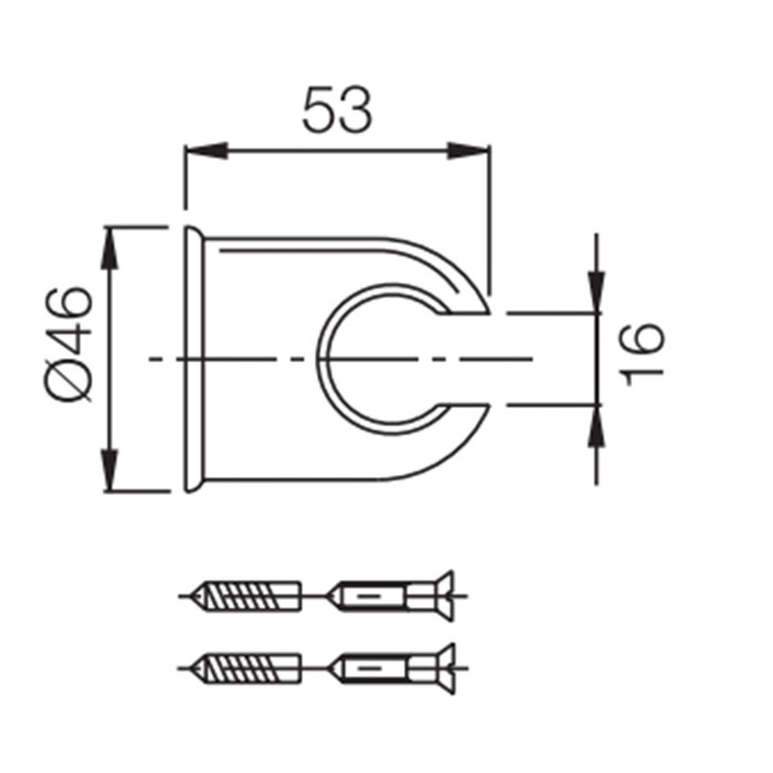 Fima Carlo Frattini Держатель ручного душа, Wellness, F2028CR цвет: хром