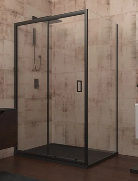 Боковая панель 800х1950 хром, Veconi Rovigo, стекло прозрачное арт. KP06-80-01-19C4