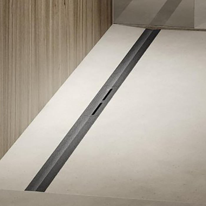 Дренажная система 120см, цвет: brushed stainless steel, black/сатин, цвет: черный, drainprofile TECE арт. 671221