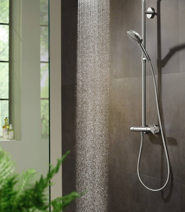 Душевая система PowderRain с термостатом Raindance Select S Hansgrohe, хром арт. 27633000