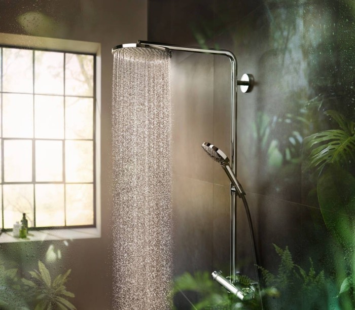 Душевая система PowderRain с термостатом Raindance Select S Hansgrohe, хром арт. 27633000