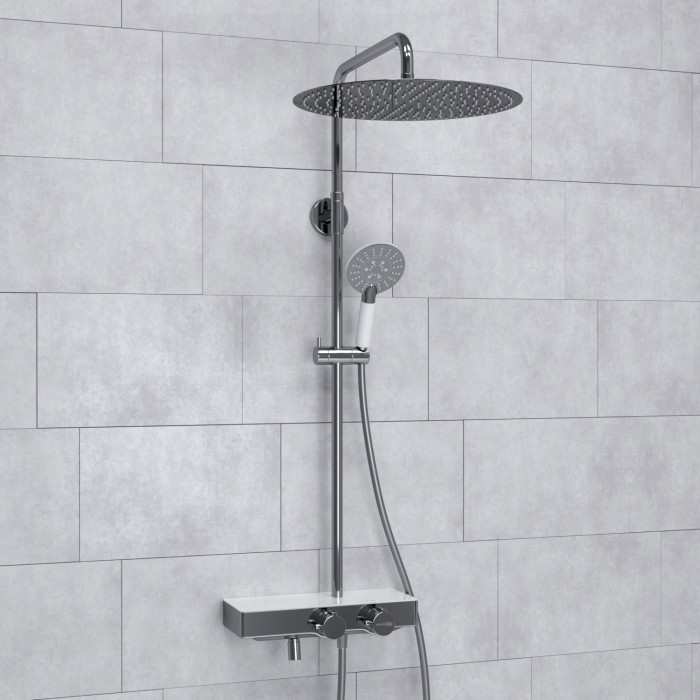 Душевая система с термостатическим смесителем WasserKRAFT арт. A113.117.058.CH Thermo