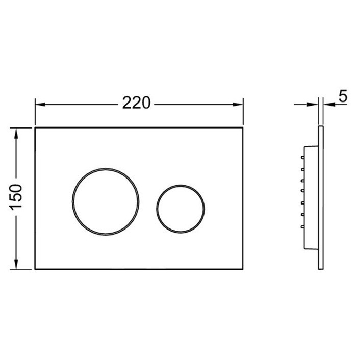 Панель смыва для унитаза, хром матовый, loop 2.0 TECE арт. 9240922