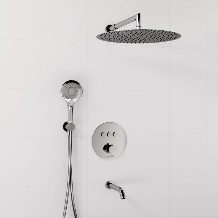 Встраиваемый комлплект для ванны с верхней душевой насадкой, лейкой и изливом Dinkel 5800 WasserKRAFT арт. A175817