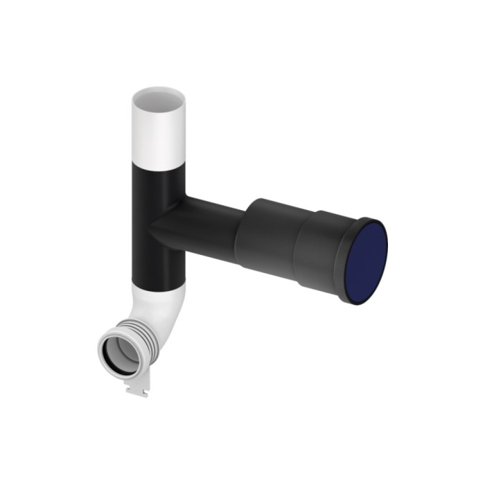 Сливной патрубок с отводом для подключения к вентиляции dn 70, 90 градусов, отвод вправо, TECE арт. 9820078