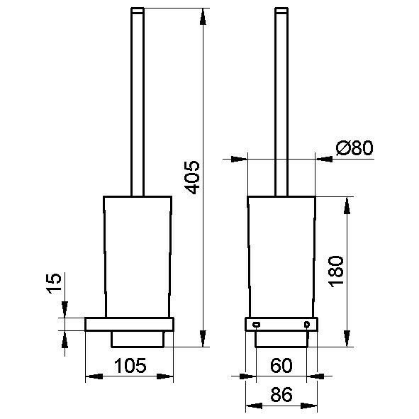 Ершик для туалета Keuco, Edition 11, 11164 019000 цвет: хром