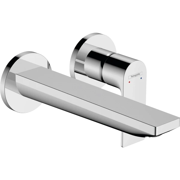 Смеситель для раковины скрытого монтажа, настенный, с изливом 19.5 см, Hansgrohe Rebris E, хром арт. 72568000