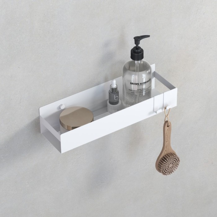 Полка подвесная + 2 крючка, Matt white Q Boheme 10965-MW