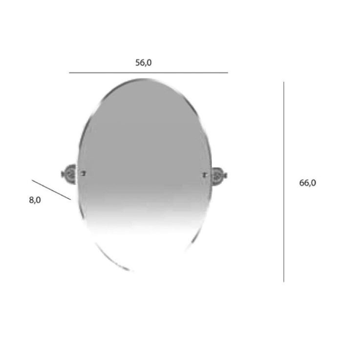 Вращающееся зеркало овальное 56х66см, Harmony бронза, Tiffany World - TWHA021br