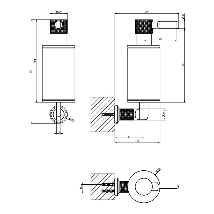 Дозатор для жидкого мыла, настенный, Gessi Inciso, золото/белый арт. 58513#246