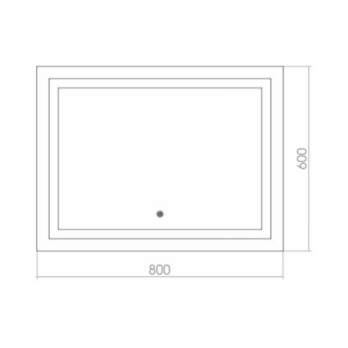 Зеркало 800х600, LED-подсветка с диммером, сенсорный выключатель, Azario Ливия - ФР-00000942