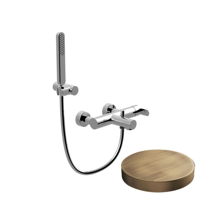 Смеситель для ванны, излив, ручной душ, Giulini Surf, бронза матовая арт. 5801BROP