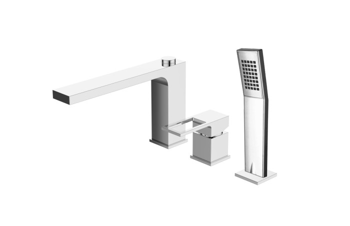Смеситель на борт ванны BelBagno, глянцевый хром, ROMANO, однорычажный арт. ROM-BVD-CRM