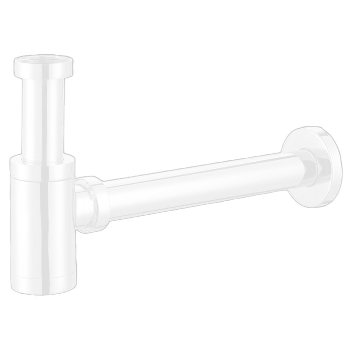 Сифон для раковины G 1 1/4, без выпуска, цилиндр, латунь, белый Azario, Basic - AZ-108-WHI