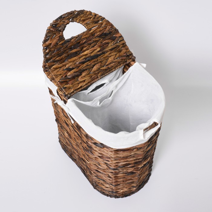 Корзина для белья Wasserkraft Dill темно-коричневая, большая арт. WB-611-L