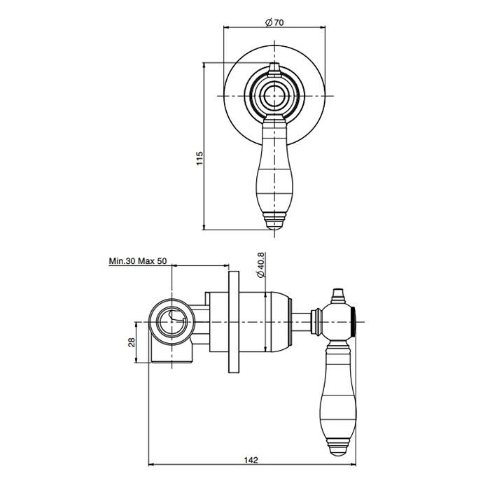 Fima Carlo Frattini Переключатель потоков, на 2 выхода, кристал, Herend, F5423/2CR цвет: хром