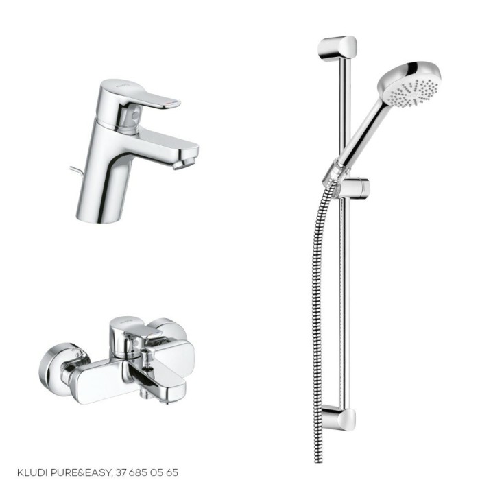 Набор продуктов 3in1 для ванны и душа, pure and easy Kludi, хром - 376850565