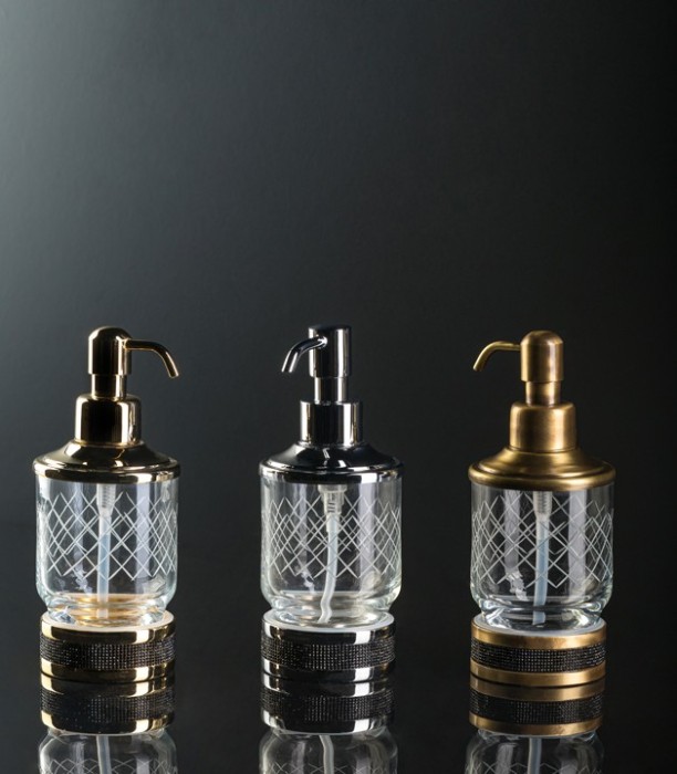 Настольный диспенсер black chrome, Boheme Royal cristal - 10929-CR-B