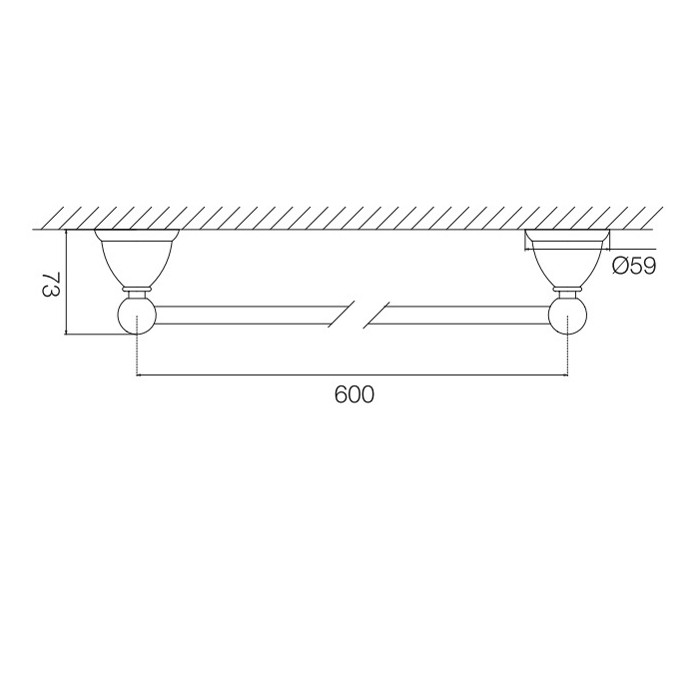 Fima Carlo Frattini Полотенцедержатель 60см, подвесной, Style, F6040/60CR цвет: хром