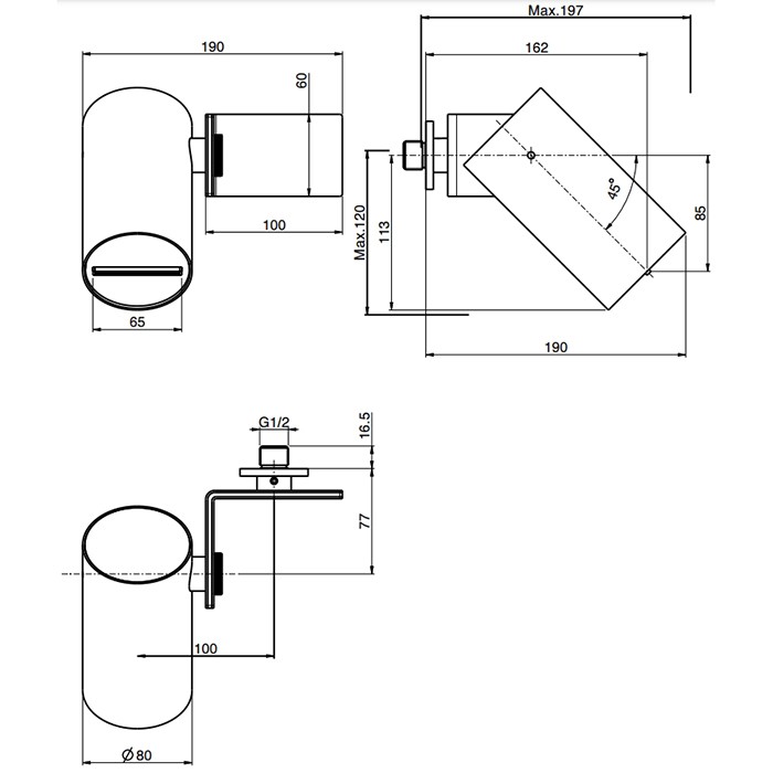 Fima Carlo Frattini Верхний душ 8см., настенный, Soffioni, F5915CR цвет: хром