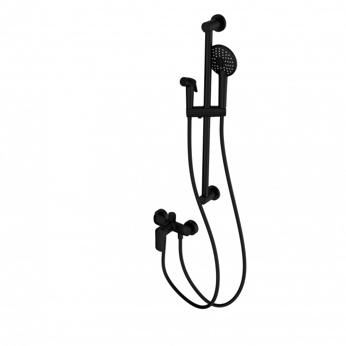Смеситель для душа с гарнитуром, Wonzon &amp; Woghand, WW-A4888-MB цвет: черный