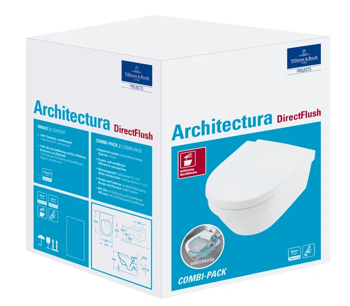 Унитаз подвесной Villeroy & Boch Architectura цвет белый арт. 4694HR01