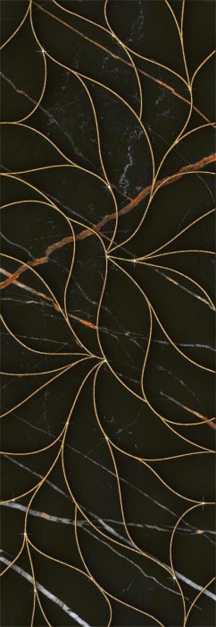 Декоративная плитка struttura 1 24,2х70 ELETTO Black & gold арт. 588112002