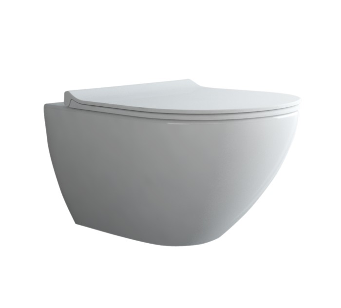 Комплект унитаза PUMA XL Rimless с инсталляцией NOVUM, кнопка L3, сиденье дюропласт Toma Slim SO, Berges арт. 043245