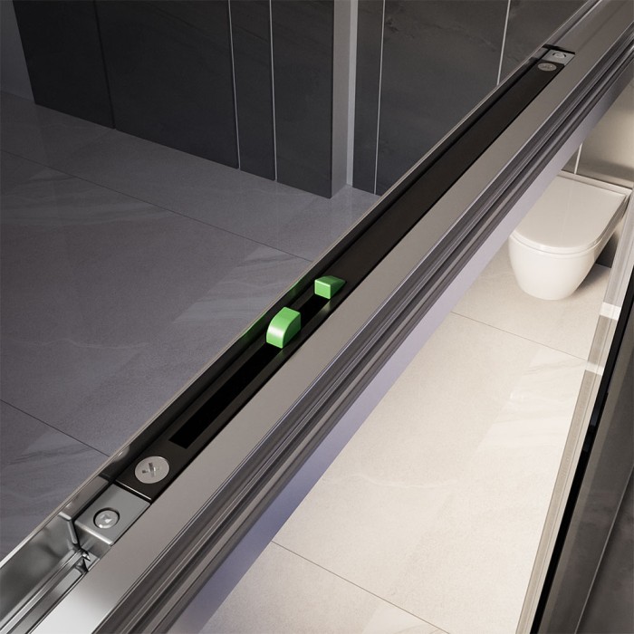 Душевая дверь 1200х2000, Veconi Premium Trento, хром, стекло прозрачное арт. PTD30-CH-120-01-C4