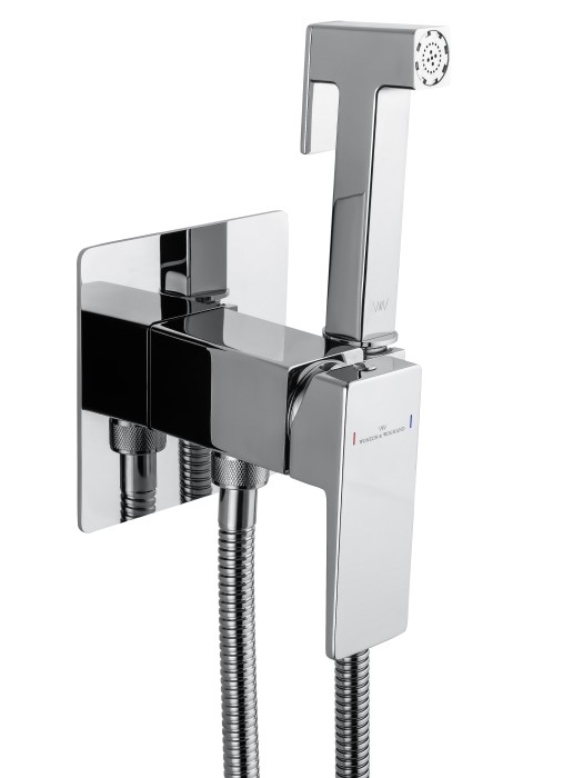 Смеситель с гигиеническим душем встраиваемый, Wonzon & Woghand Cube 2.0, WW-88829068-CR цвет: хром
