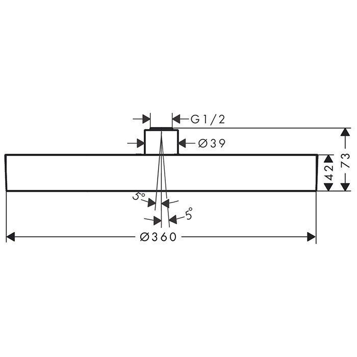 Верхний душ Rainfinity Hansgrohe, черный арт. 26231670