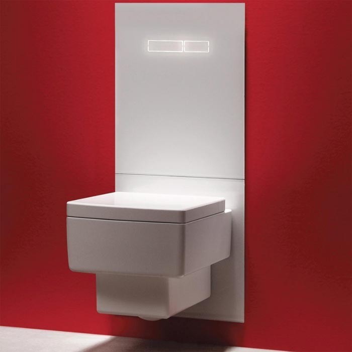 Комплект для установки унитаза-биде geberit aquaclean sela, с верхней панелью 430?555?16 мм, с сенсорным блоком управления sen-touch стекло цвет белый и с нижней частью стекло белое, lux TECE арт. 9650002 9650104