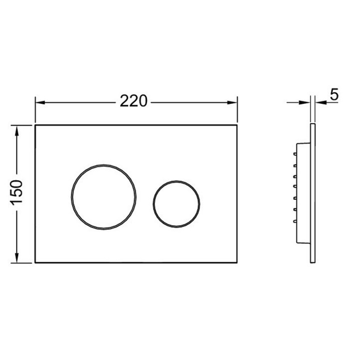 Панель смыва для унитаза, черный глянцевый, loop 2.0 TECE арт. 9240924