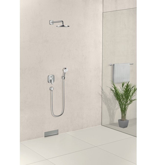 Шланговое подключение с клапаном обратного тока FixFit Hansgrohe, хром арт. 26457000