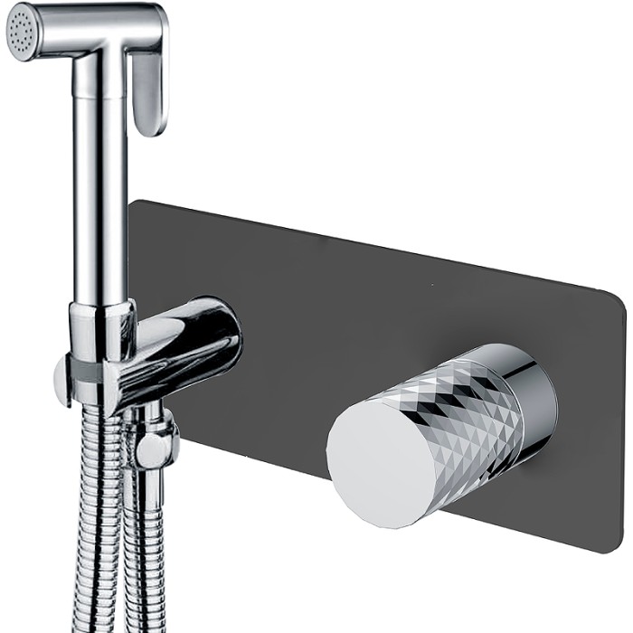 Гигиенический душ со смесителем, Black diamond chrome, Stick Boheme 127-BCR